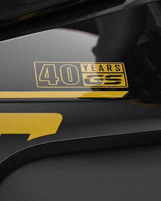 We see the 40 Years GS lettering in yellow.