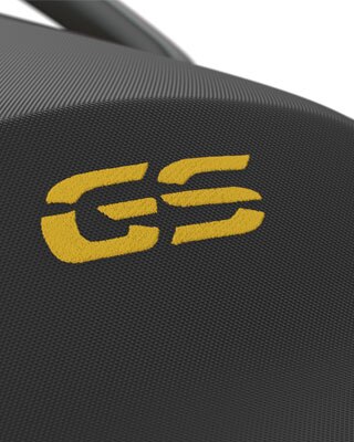 We see the yellow GS sticker on the saddle.