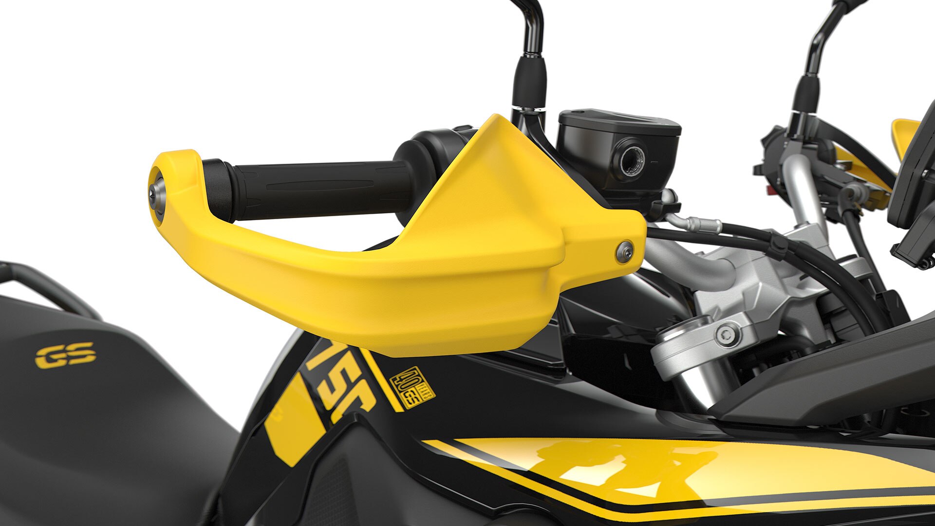 We see the yellow hand guard.