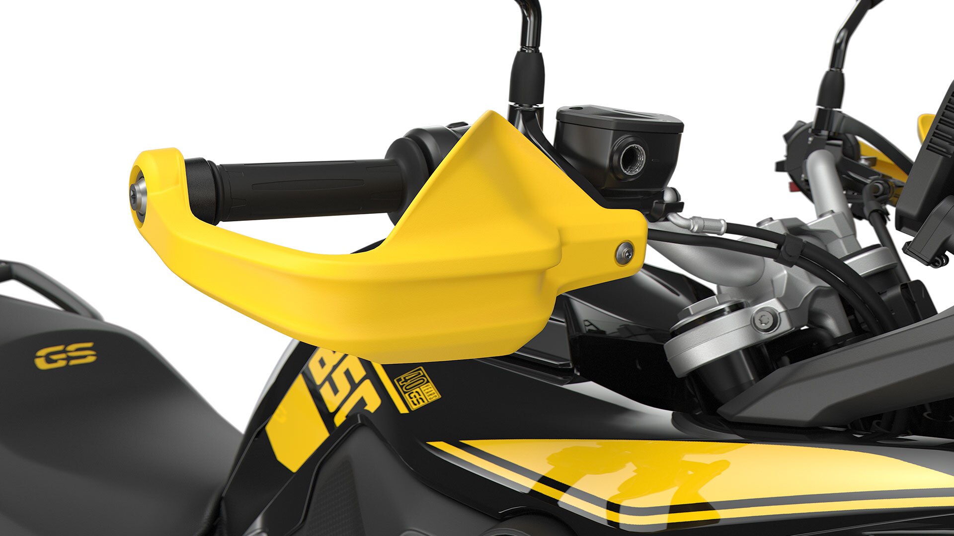 We see the yellow hand guard.