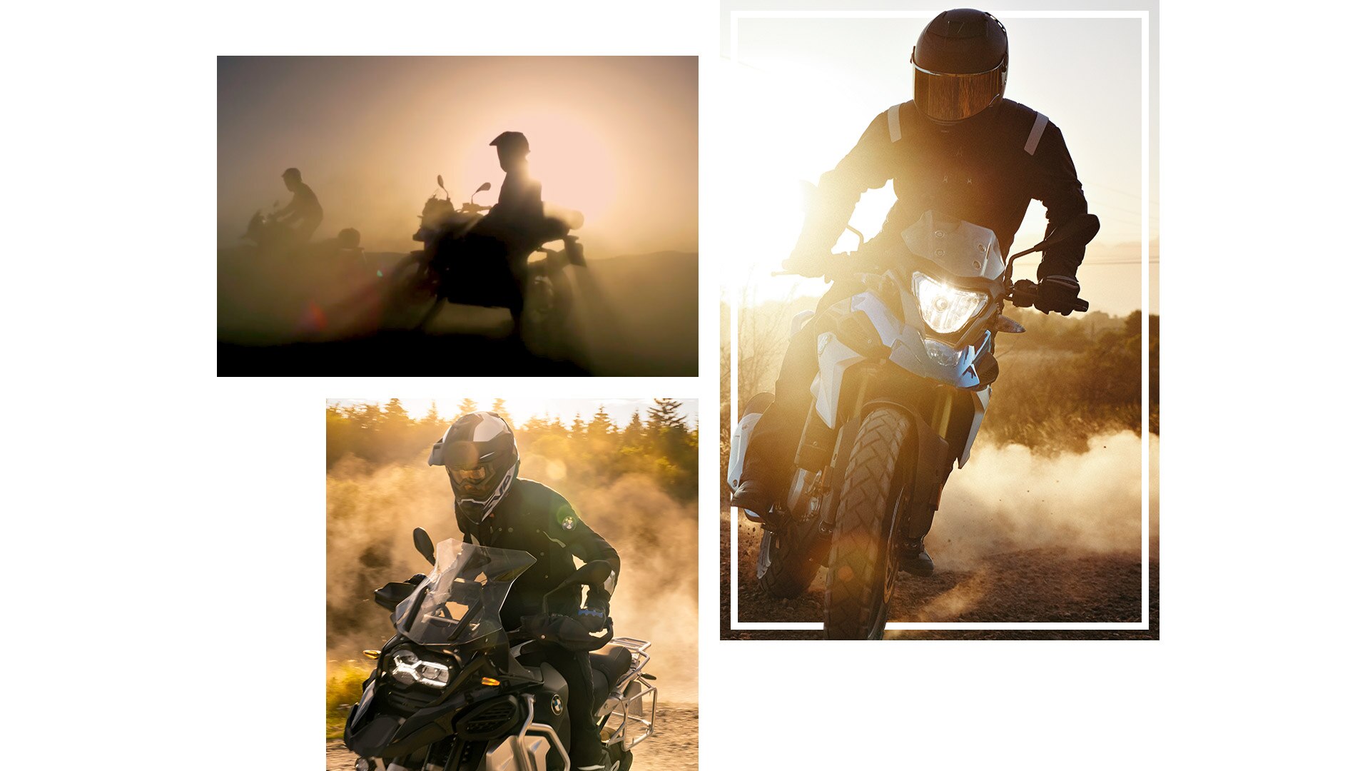Collage of BMW Motorrad GS models.
