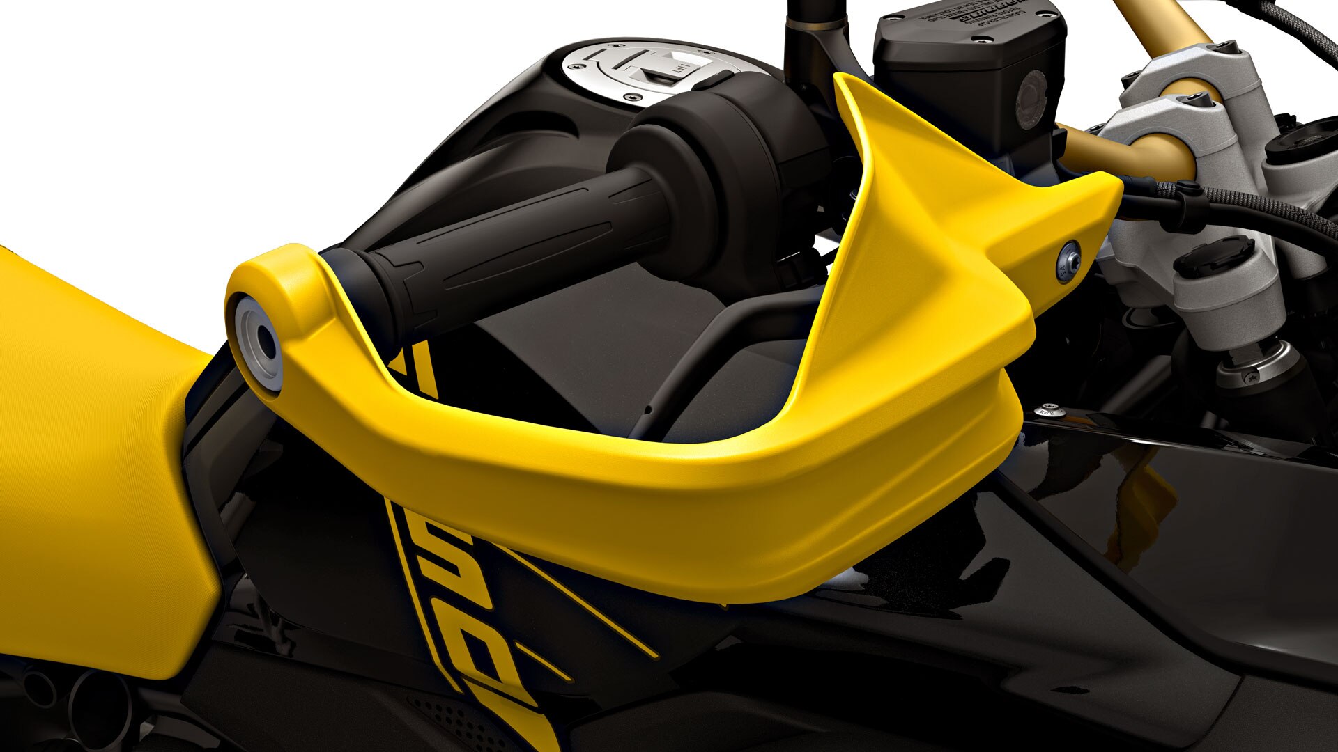 We see the 40 Years GS edition with a yellow hand protector.
