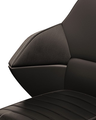Passenger seat with comfortable backrest.
