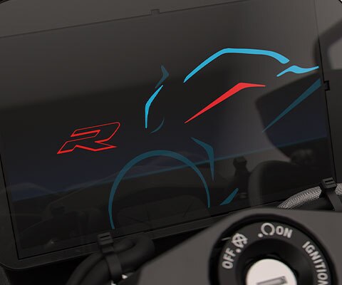 We see the TFT display of the S 1000 R.